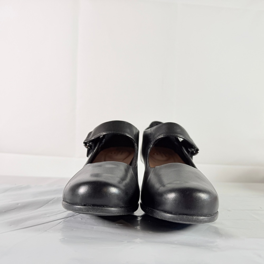 Clarks Un Damson Vibe Black Leather Mary Jane Block Heels Size 6.5 M - Picture 4 of 11